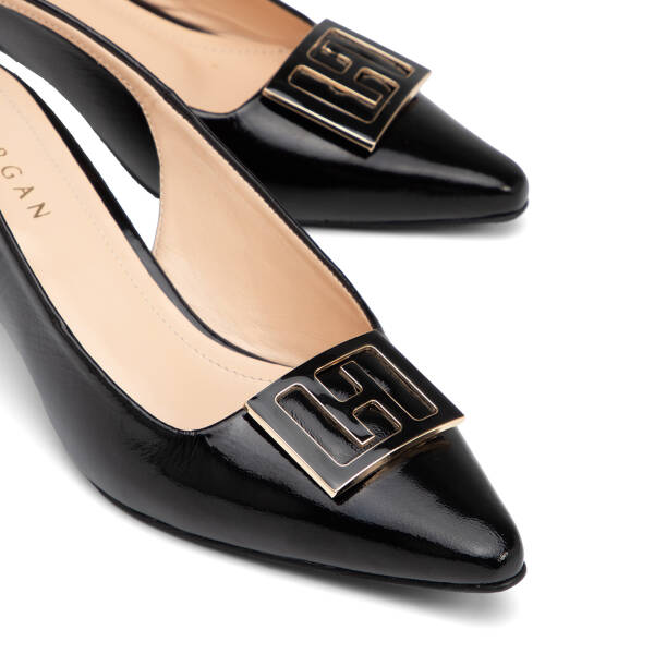 Siyah Hakiki Rugan Deri Kadın Stiletto - K26Y1AY68397-A07 - 3