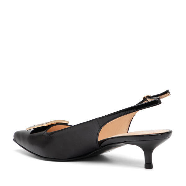Siyah Hakiki Rugan Deri Kadın Stiletto - K26Y1AY68397-A07 - 4