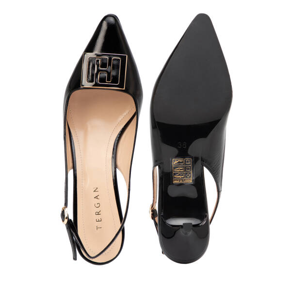 Siyah Hakiki Rugan Deri Kadın Stiletto - K26Y1AY68397-A07 - 6