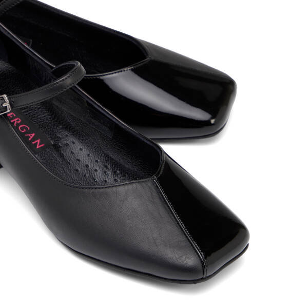 Siyah Hakiki Rugan Deri Kadın Topuklu Ayakkabı - K26I1AY68498-A07 - 3