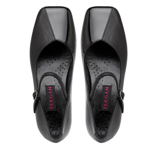 Siyah Hakiki Rugan Deri Kadın Topuklu Ayakkabı - K26I1AY68498-A07 - 5