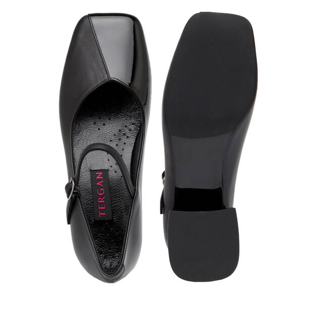 Siyah Hakiki Rugan Deri Kadın Topuklu Ayakkabı - K26I1AY68498-A07 - 6