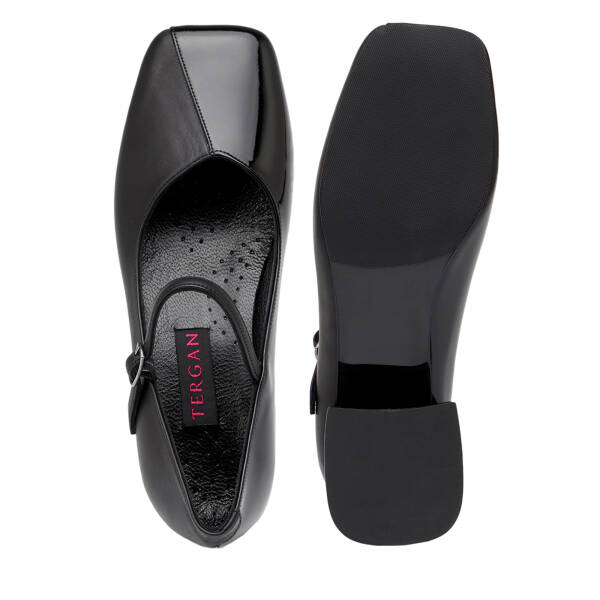 Siyah Hakiki Rugan Deri Kadın Topuklu Ayakkabı - K26I1AY68498-A07 - 6