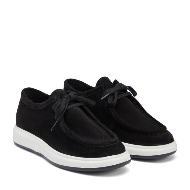 Siyah Hakiki Süet Deri Erkek Casual Ayakkabı - E26I1AY57693-A01 - 2