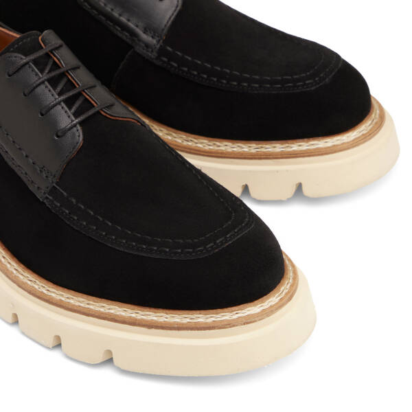 Siyah Hakiki Süet Deri Erkek Klasik Ayakkabı - E25I1AY57170-A01 - 3