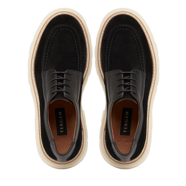 Siyah Hakiki Süet Deri Erkek Klasik Ayakkabı - E25I1AY57170-A01 - 5