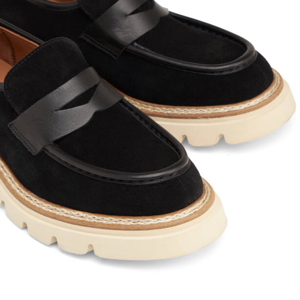 Siyah Hakiki Süet Deri Erkek Loafer - E25I1AY57171-A01 - 3