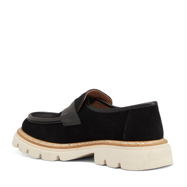Siyah Hakiki Süet Deri Erkek Loafer - E25I1AY57171-A01 - 4