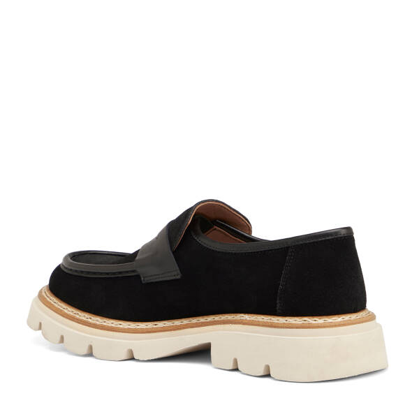 Siyah Hakiki Süet Deri Erkek Loafer - E25I1AY57171-A01 - 4