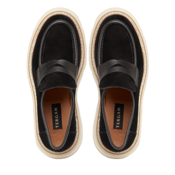 Siyah Hakiki Süet Deri Erkek Loafer - E25I1AY57171-A01 - 5