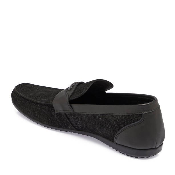 Siyah Hakiki Süet Deri Erkek Loafer - E26I1AY57616-I9N - 2