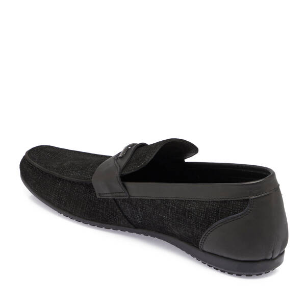 Siyah Hakiki Süet Deri Erkek Loafer - E26I1AY57616-I9N - 2