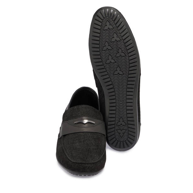Siyah Hakiki Süet Deri Erkek Loafer - E26I1AY57616-I9N - 4