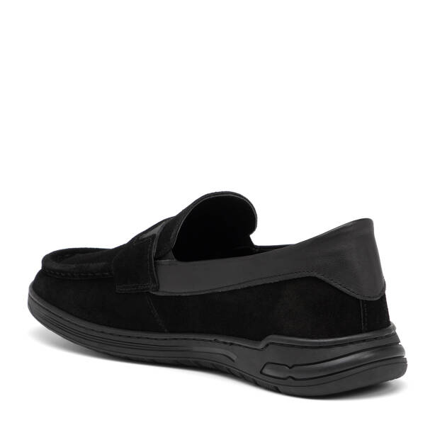 Siyah Hakiki Süet Deri Erkek Loafer - E26I1AY57631-A01 - 4