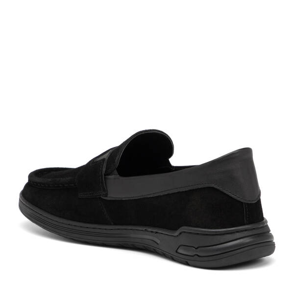 Siyah Hakiki Süet Deri Erkek Loafer - E26I1AY57631-A01 - 4
