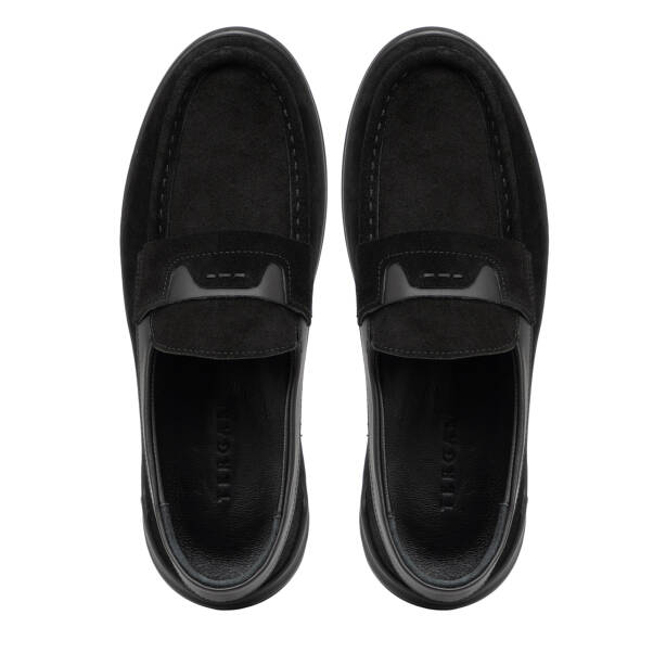 Siyah Hakiki Süet Deri Erkek Loafer - E26I1AY57631-A01 - 5