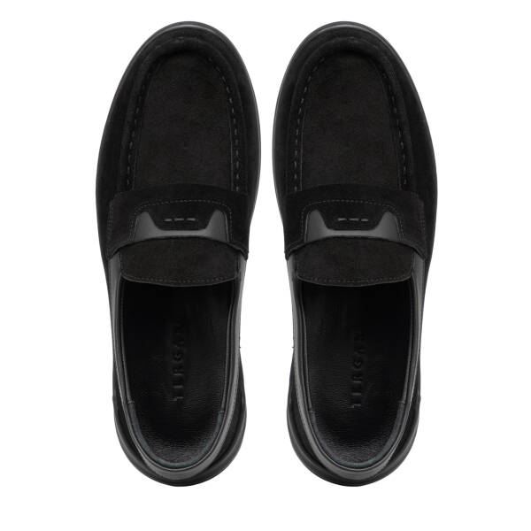 Siyah Hakiki Süet Deri Erkek Loafer - E26I1AY57631-A01 - 5