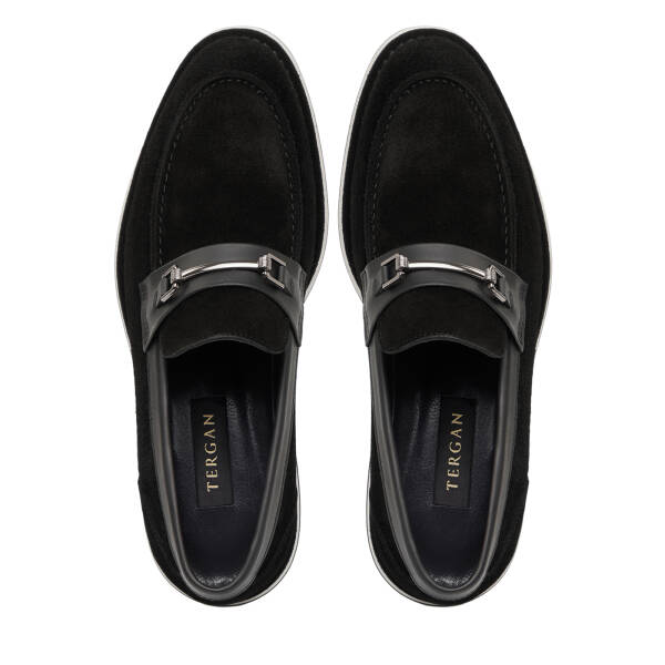 Siyah Hakiki Süet Deri Erkek Loafer - E26I1AY57682-A01 - 5