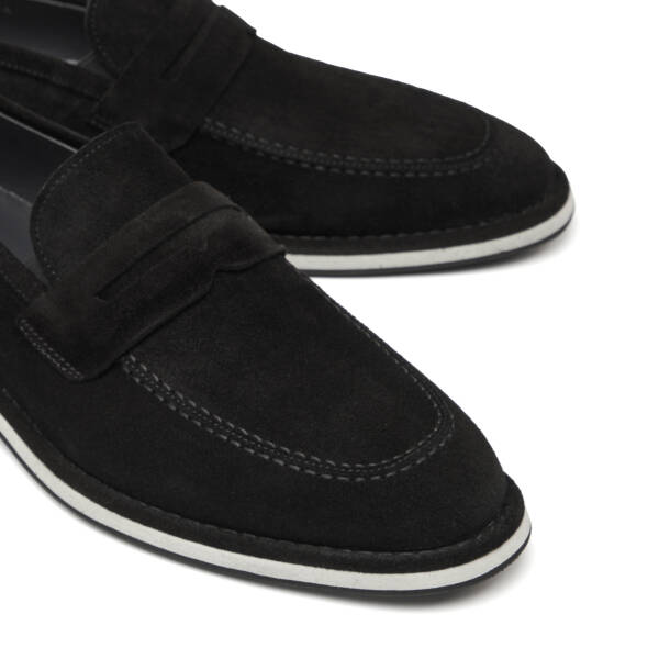 Siyah Hakiki Süet Deri Erkek Loafer - E26I1AY57683-A01 - 3
