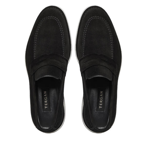 Siyah Hakiki Süet Deri Erkek Loafer - E26I1AY57683-A01 - 5