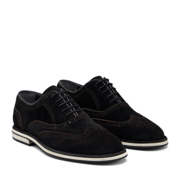 Siyah Hakiki Süet Deri Erkek Loafer - E26I1AY57684-A01 - 2