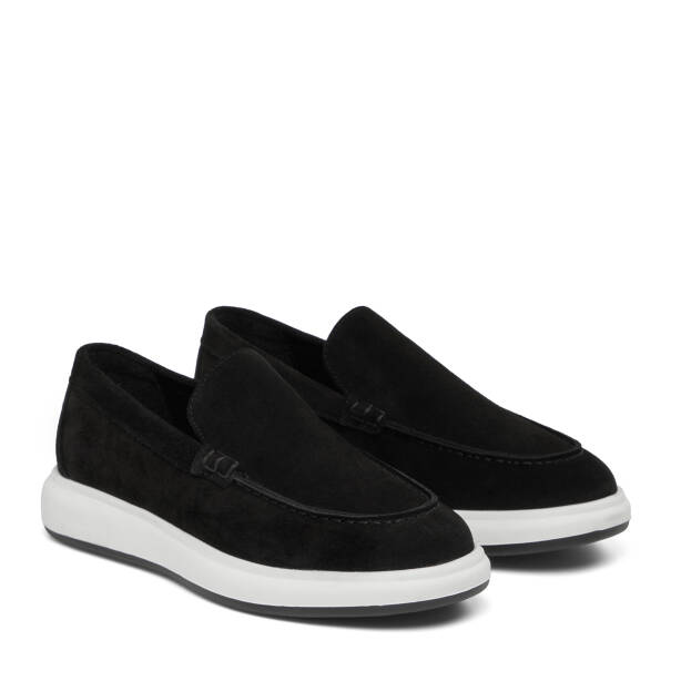 Siyah Hakiki Süet Deri Erkek Loafer - E26I1AY57694-A01 - 2