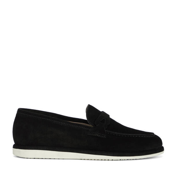 Siyah Hakiki Süet Deri Erkek Loafer - E26I1AY57701-A01 - 1