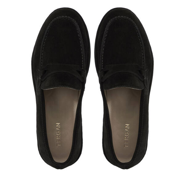 Siyah Hakiki Süet Deri Erkek Loafer - E26I1AY57701-A01 - 5