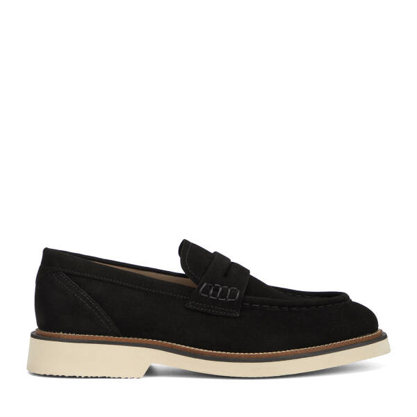 Siyah Hakiki Süet Deri Erkek Loafer - E26I1AY57703-A01 - 1