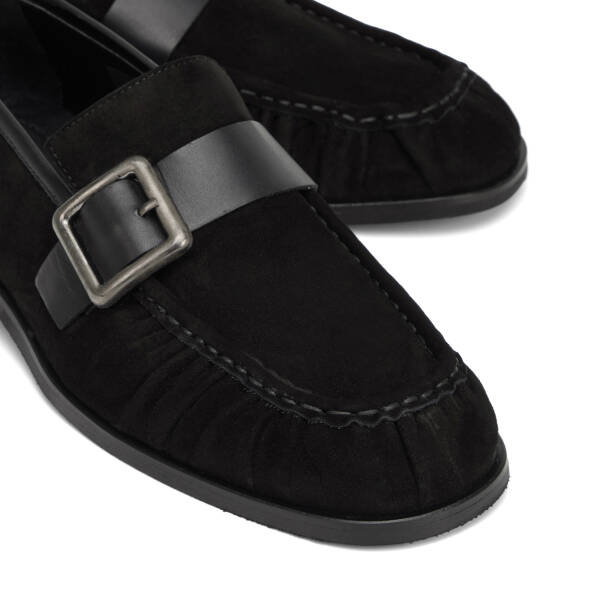 Siyah Hakiki Süet Deri Erkek Loafer - E26I1AY57714-A01 - 3