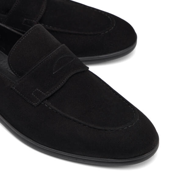 Siyah Hakiki Süet Deri Erkek Loafer - E26I1AY57715-A01 - 3