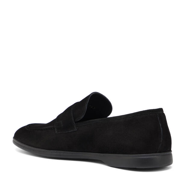 Siyah Hakiki Süet Deri Erkek Loafer - E26I1AY57715-A01 - 4