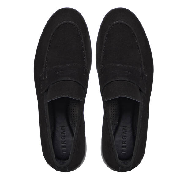 Siyah Hakiki Süet Deri Erkek Loafer - E26I1AY57715-A01 - 5