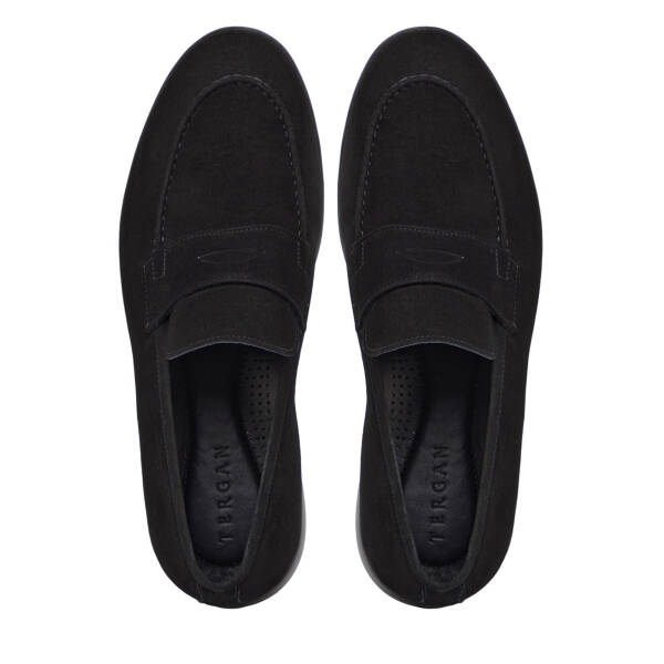 Siyah Hakiki Süet Deri Erkek Loafer - E26I1AY57715-A01 - 5