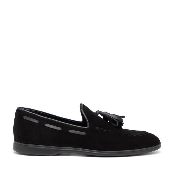Siyah Hakiki Süet Deri Erkek Loafer - E26I1AY57716-A01 - 1