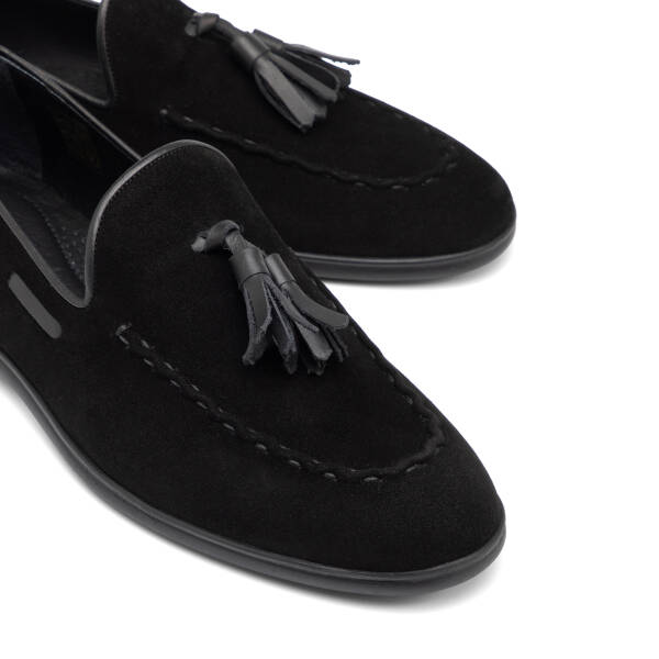 Siyah Hakiki Süet Deri Erkek Loafer - E26I1AY57716-A01 - 3