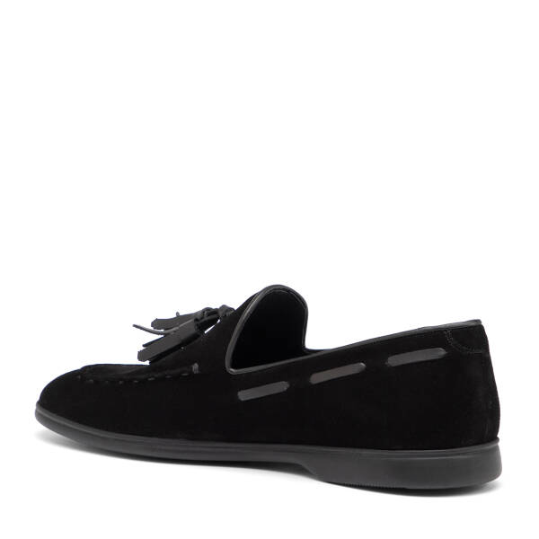 Siyah Hakiki Süet Deri Erkek Loafer - E26I1AY57716-A01 - 4