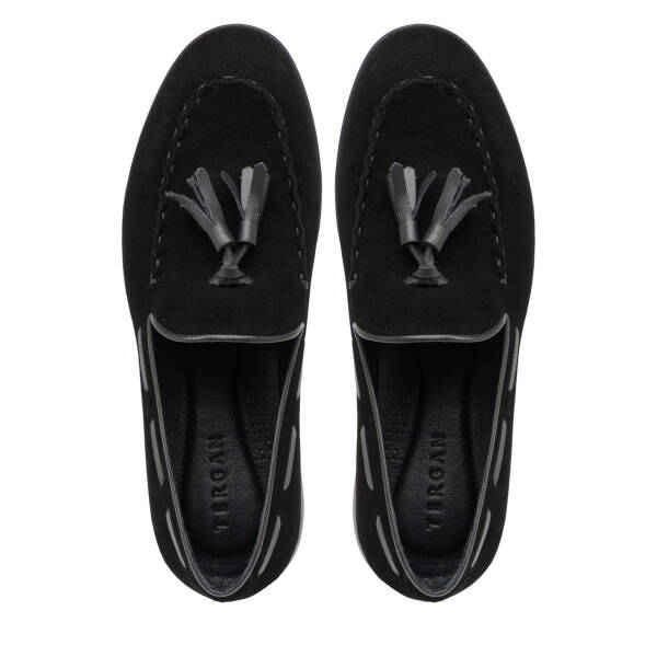 Siyah Hakiki Süet Deri Erkek Loafer - E26I1AY57716-A01 - 5
