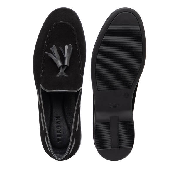 Siyah Hakiki Süet Deri Erkek Loafer - E26I1AY57716-A01 - 6