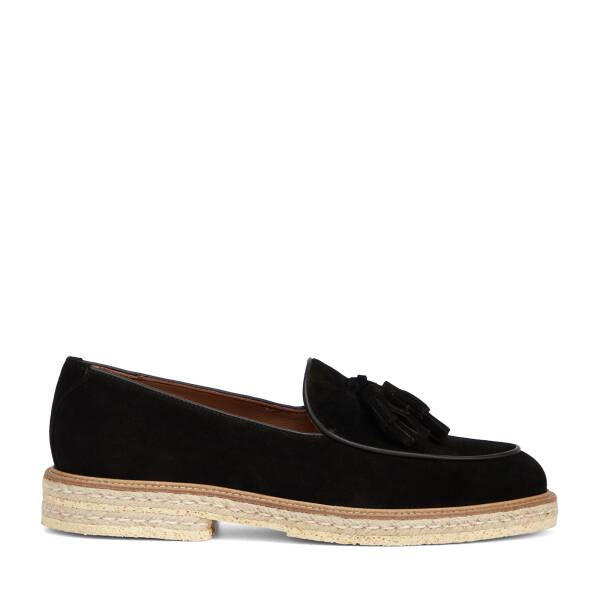 Siyah Hakiki Süet Deri Erkek Loafer - E26I1AY57721-A01 - 1