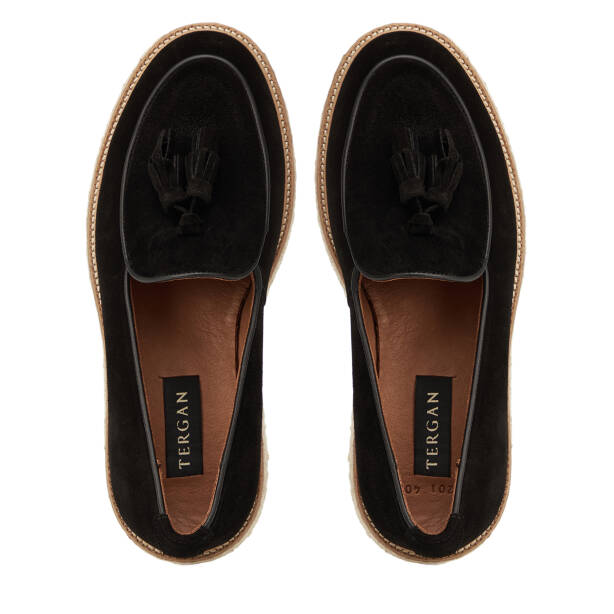 Siyah Hakiki Süet Deri Erkek Loafer - E26I1AY57721-A01 - 5