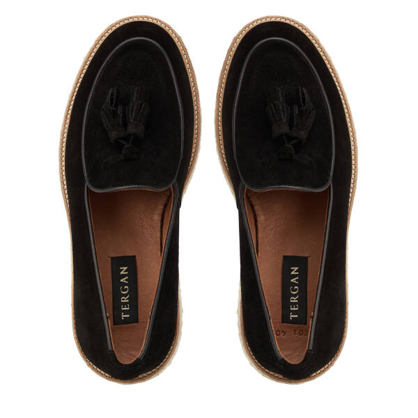 Siyah Hakiki Süet Deri Erkek Loafer - E26I1AY57721-A01 - 5