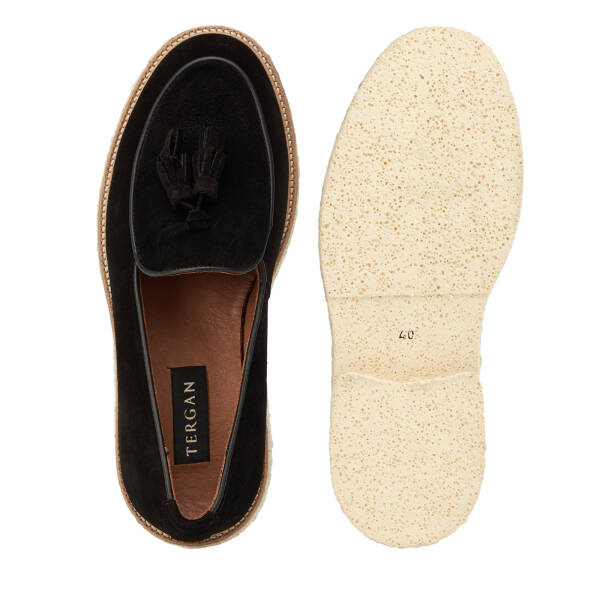 Siyah Hakiki Süet Deri Erkek Loafer - E26I1AY57721-A01 - 6