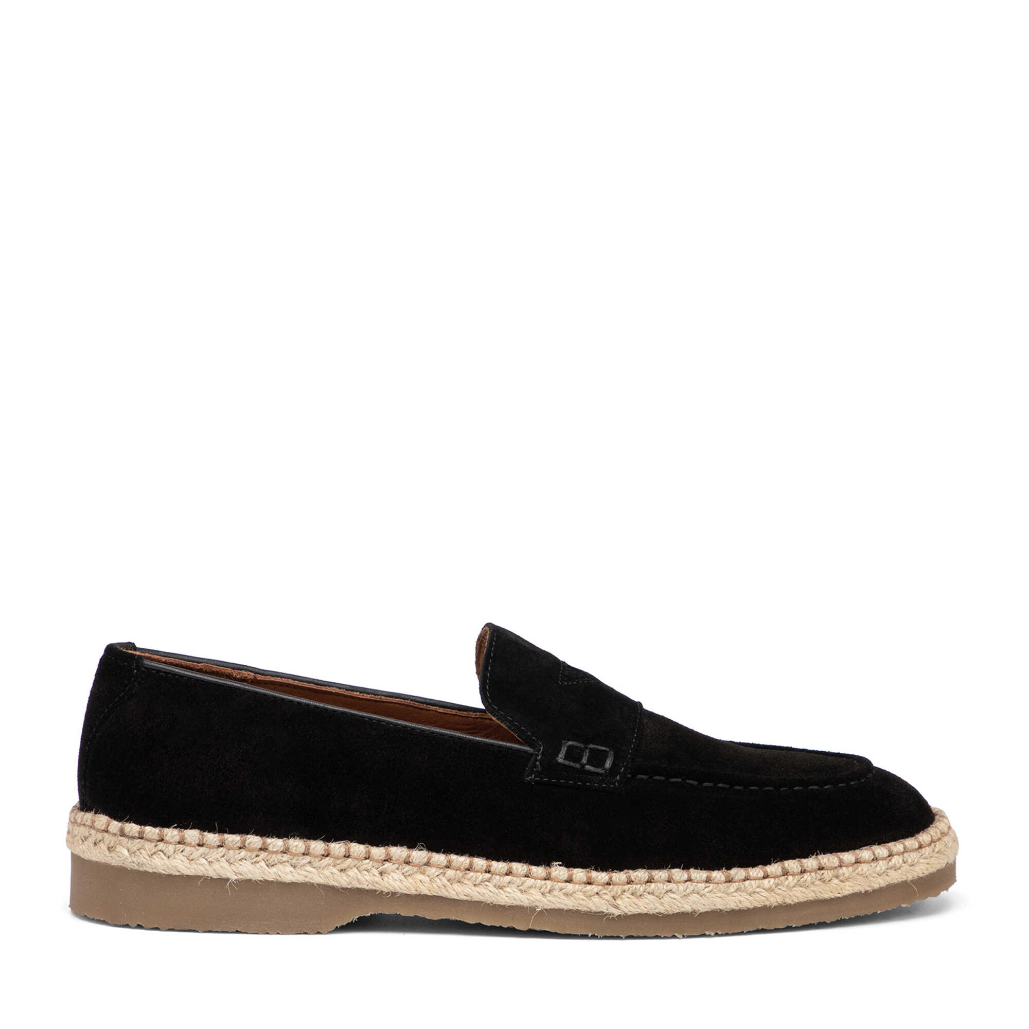 Siyah Hakiki Süet Deri Erkek Loafer - E26I1AY57722-A01