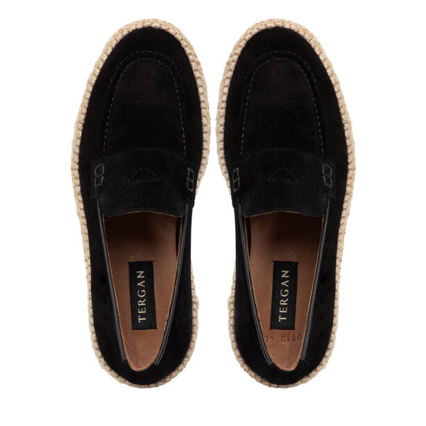Siyah Hakiki Süet Deri Erkek Loafer - E26I1AY57722-A01 - 5