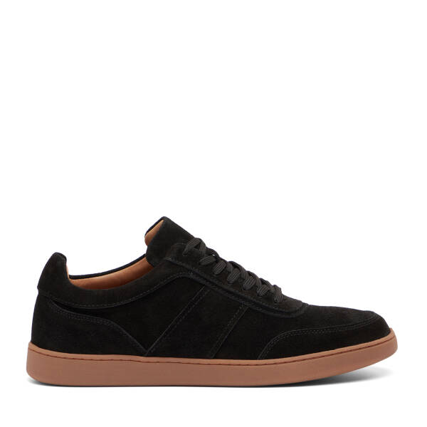 Siyah Hakiki Süet Deri Erkek Sneaker - E26I1AY57622-A01 - 1