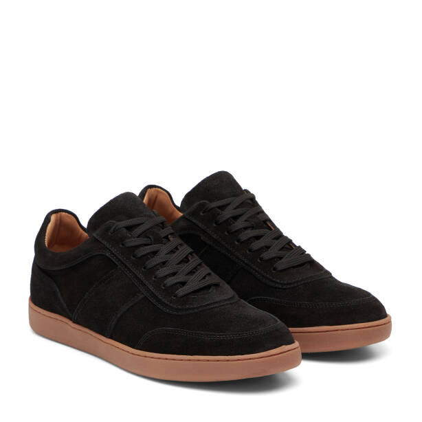 Siyah Hakiki Süet Deri Erkek Sneaker - E26I1AY57622-A01 - 2