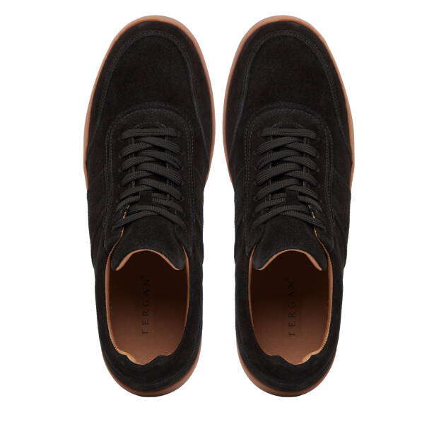 Siyah Hakiki Süet Deri Erkek Sneaker - E26I1AY57622-A01 - 5