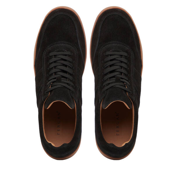 Siyah Hakiki Süet Deri Erkek Sneaker - E26I1AY57622-A01 - 5