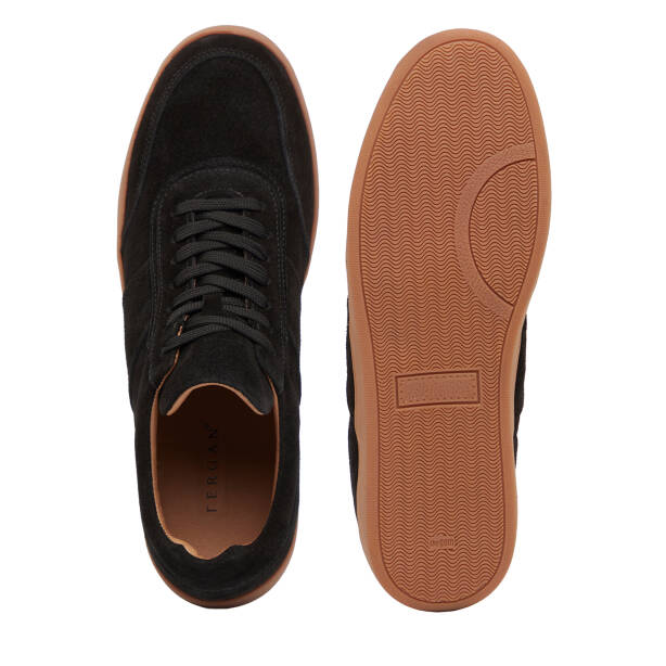 Siyah Hakiki Süet Deri Erkek Sneaker - E26I1AY57622-A01 - 6